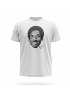 Vintage Kobe Bryant T Shirt 3XL White Graphic Tee Los Angeles Lakers Afro Rare